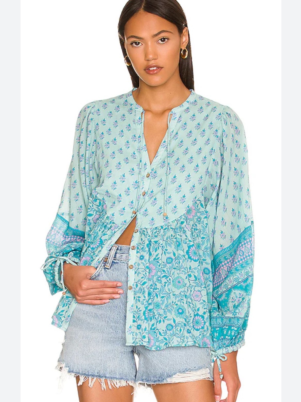Spell & the Gypsy x Revolve Utopia Blouse pacific color